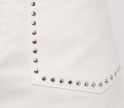 White Denim Short with Studded Details