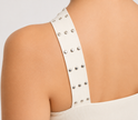 Creme Halter Neck Top with Stud Detail