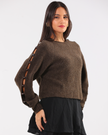 Brown Stone Sleeve Pullover
