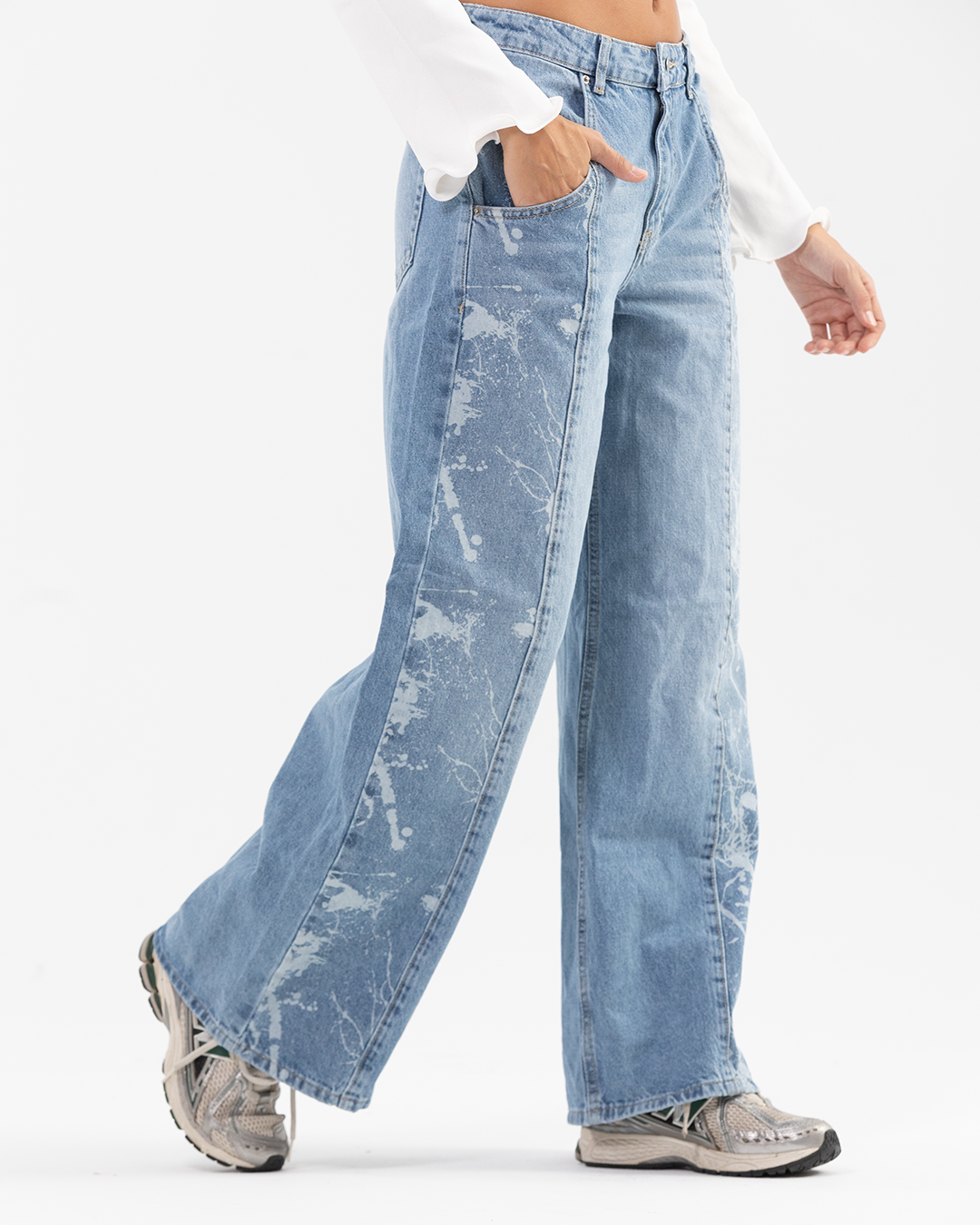 Splatter Wide-Leg jeans