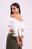 Off-Shoulder White Shirt