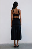 Knitted Square Neck Black Bodysuit