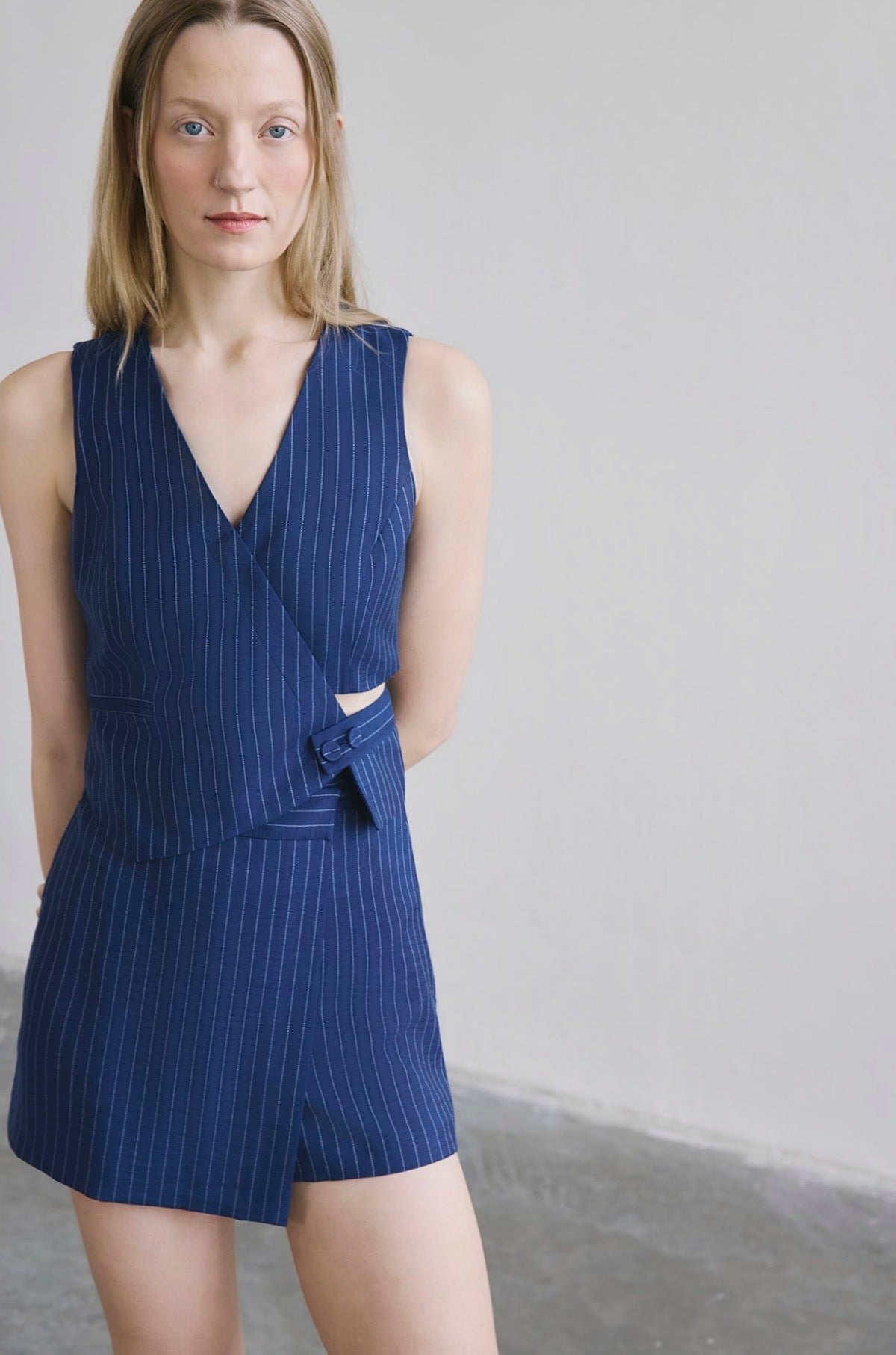 Pin Stripe Skort Set