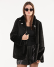 Reversible Jacket with Furry Panel Details