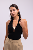 Hatler Deep V Blouse