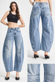 Wide Leg Barrel Balloon Jeans