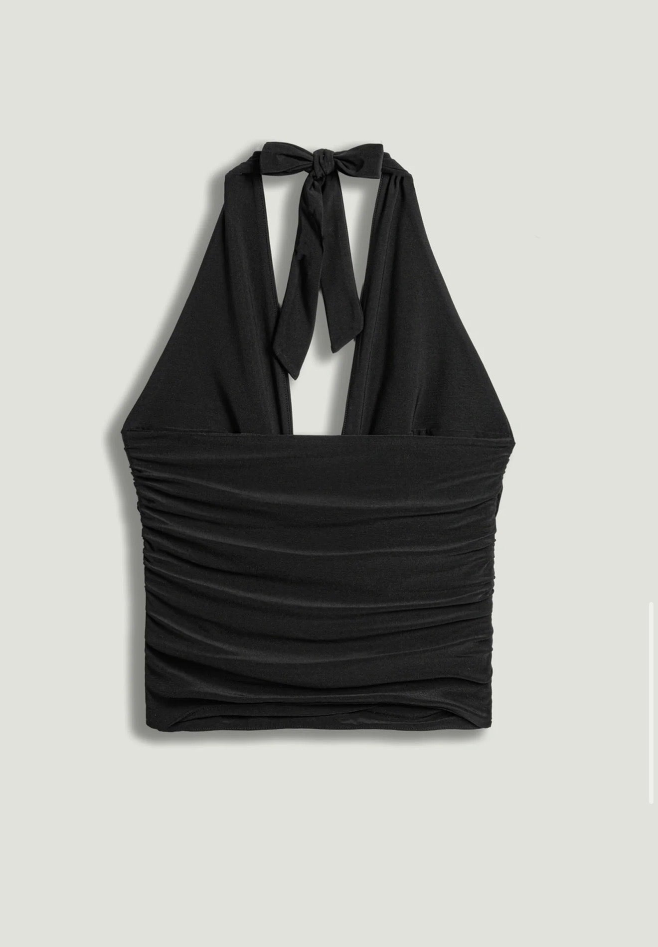 Deep V Hatler Detail Blouse