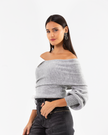Light Grey Layered Collar Knit