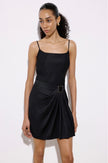 Accessory Detailed Mini Black Skirt