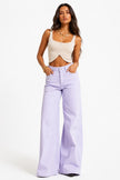 Lilac Mid Rise Wide Leg