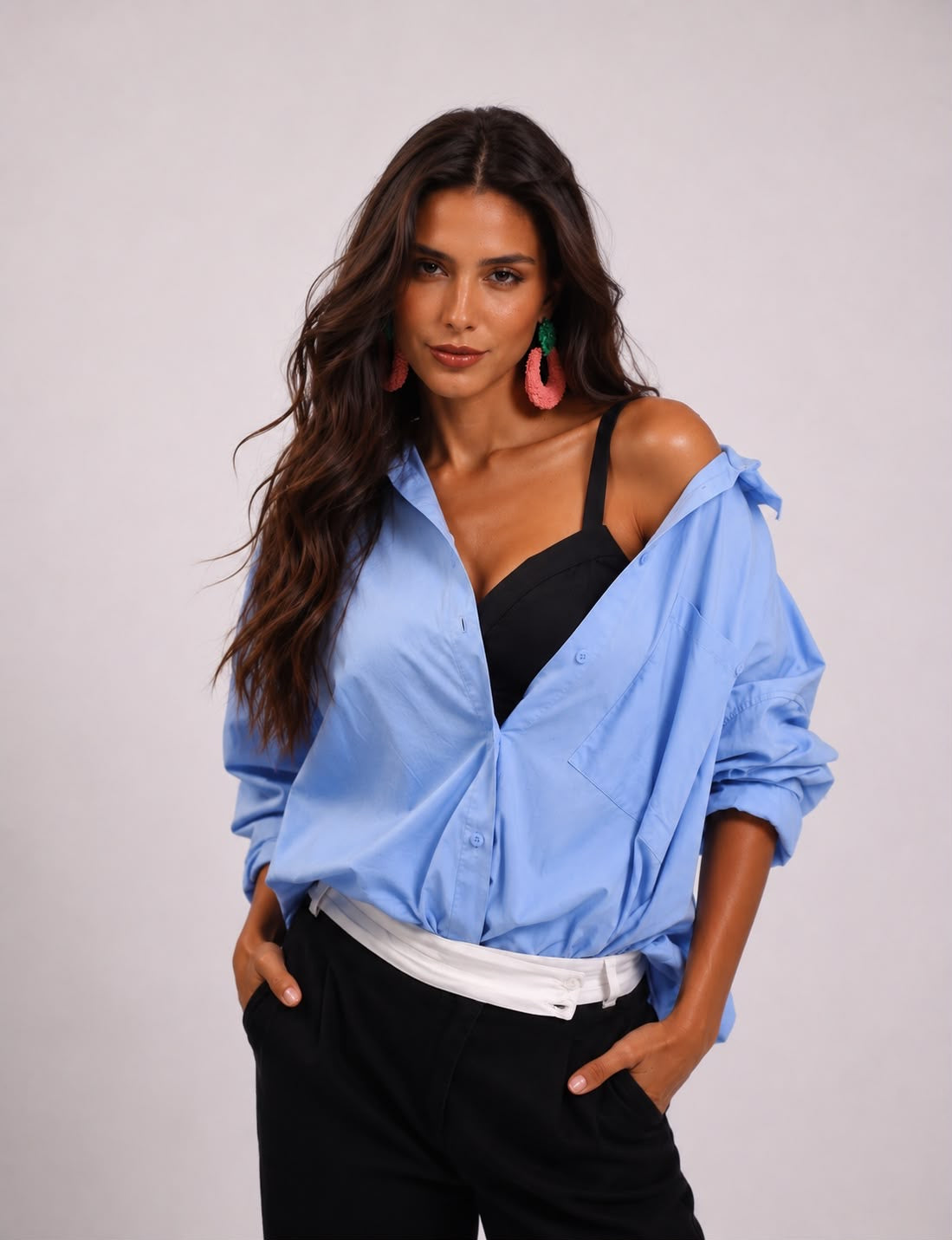 Oversized Light Blue Shirt