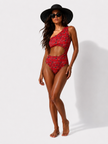 Paisley Cutout Rouge Swimsuit
